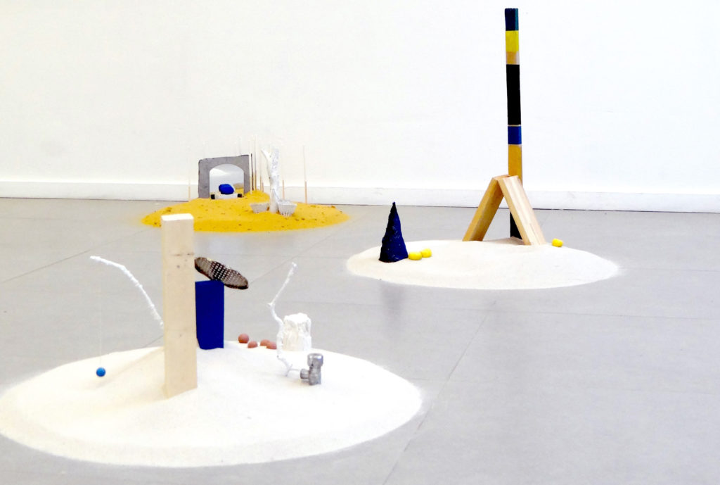 PAVILION RECONSTITUTIONS, MIXED MEDIA (SAND, WOOD, PLASTER, FOUND OBJECTS)
VARIABLE DIMENSIONS